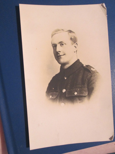 Military postcard man - man, in