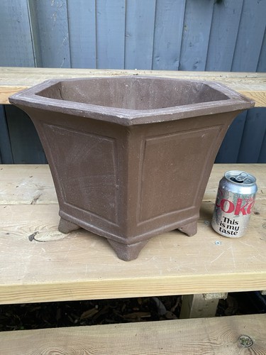 Large bonsai pot unglazed hand - large,