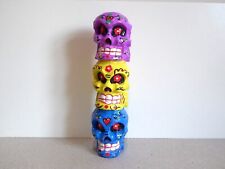 Wooden Hand Carved Sugar Skull