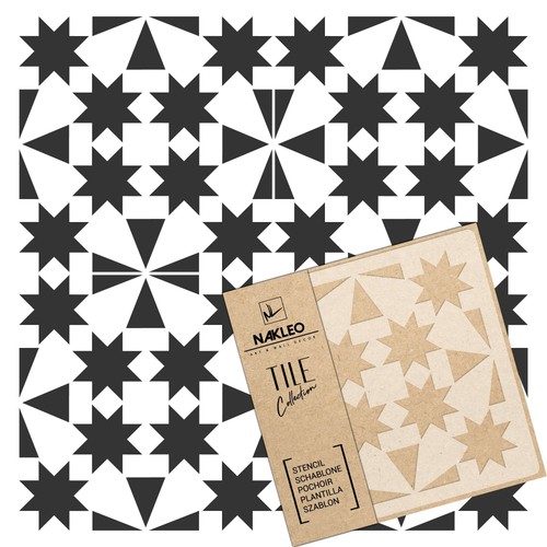 Reusable plastic tile stencil - tile,