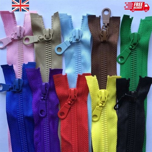 Chunky open ended zip - chunky, plastic