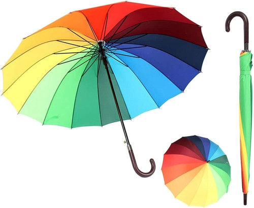 Rainbow umbrella windproof - umbrella,