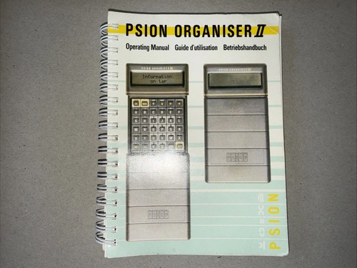Psion organiser operating - psion,