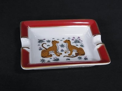 Hermes leopard print ashtray - hermes,