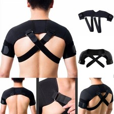 Adjustable Compression Shoulder Brace Back Shoulder Support Strap Breathable UK