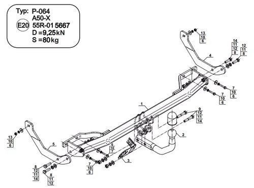 Swan neck tow bar - tow, for