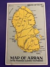 Map Of Arran - Map Postcard -