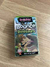 BRAINBOX BOUNCE DINOSAURS game, rapid recall memory card game, 1 or more players