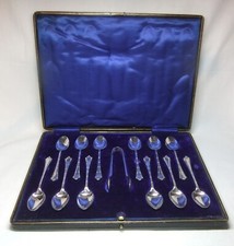 Lee & Wigfull Silver Plate Spoons Antique Floral Art Nouveau Albany Floral EPNS