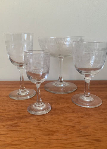 Set victorian crystal - set, 4
