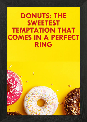 Donut temptation framed - donut,