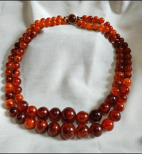 Vintage 50s faux - faux, amber