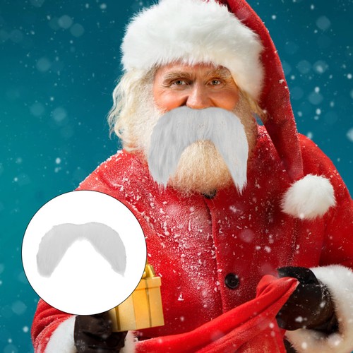 Realistic white santa beard - white,