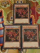 3 x Slifer the Sky Dragon - SBC1-ENH01 - Secret Rare 1st Ed Yugioh Mint Playset