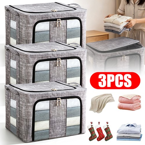 3pcs 66l folding storage - 3pcs,