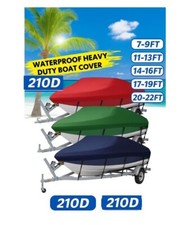 5FT-30FT Waterproof Boat Speedboat Cover Heavy Duty Fish Ski V-Hull Marine