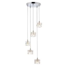 Modern 5 Light Ice Cube Spiral