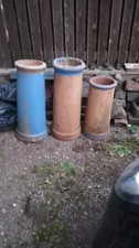 3 Vintage Reclaimed Chimney Pots. Good Condition 2 x30ins, 1x24ins' Tall
