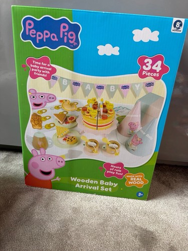 Peppa pig wooden baby arrives - peppa,