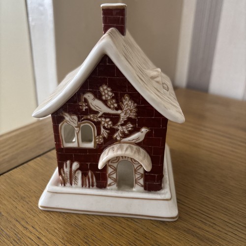 Coalport red house - bone, china
