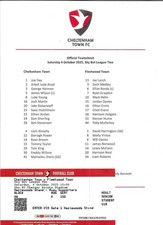 2025/26 Cheltenham Town v Fleetwood Town League 2 Teamsheet & Ticket 4th October