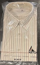 Ketch Mens Striped Shirt White