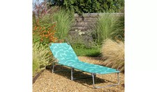 Habitat Folding Sun Lounger Outdoor Metal Garden Recliner Chair Green 4498113 U