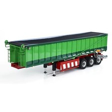 Metal 3 Axles 1/14 RC Hydraulic Dump Trailer for Tractor Truck W/Electric Awning