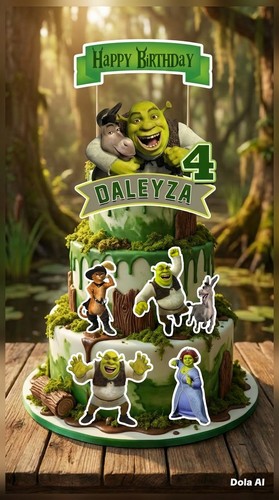Shrek cake topper - shrek, set