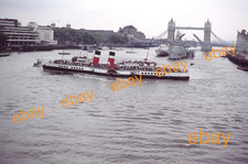 3 x 35mm Colour Slides of P.S.WAVERLEY-Paddle Steamer-Pool of London -Sept 1984