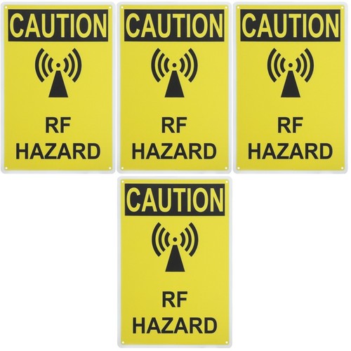 Radio frequency warning sign - frequency,