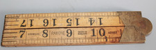 VINTAGE RABONE BOXWOOD & BRASS FOLDING RULER No 1167 - 2 FOOT / 24"