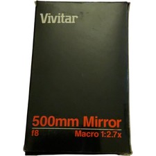 Vivitar 500mm f/8 Mirror Lens Macro 1:2.7x with Filters Case