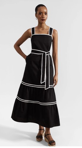 Hobbs chloe dress black jvory - chloe, black/jvory