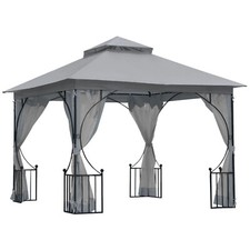 3m x 3m Grey Gazebo with steel frame