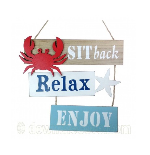 Relax hanging sign - 'relax',