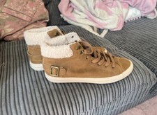 Next Beige And White Sherpa Lined Boots UK8/EU42 Brand New Tags