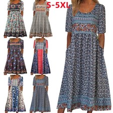 Summer Women Beach Midi Dress