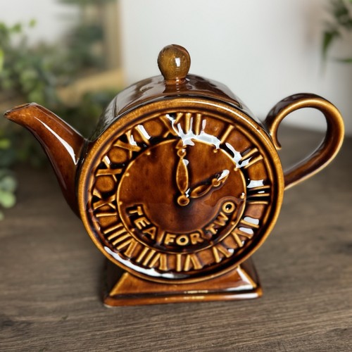 Vintage brown glazed ceramic - brown,
