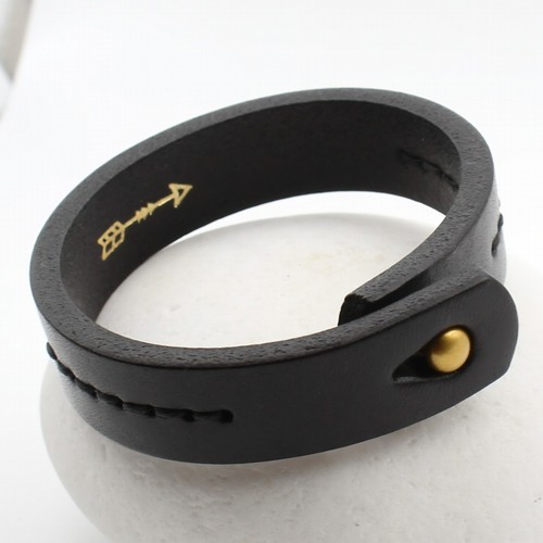 Men leather bracelet cuff - men’s,