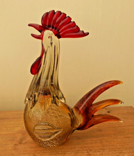 Murano  Art Glass Rooster Height 12 inch Weight  2.50 Kilo