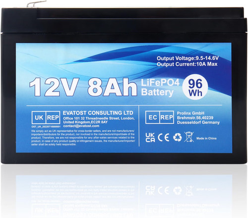 12v 8ah 96wh - 8ah, lifepo4