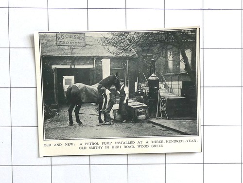 1926 petrol pump installed - installed, at