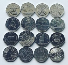 Rare 50p Coins Olympic Beatrix Potter Kew Isle of Man WWF Snowman Fifty Pence