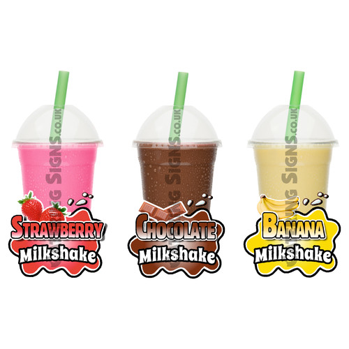 Milkshake flavour stickers - milkshake,