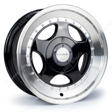 15" Black F5 Alloy Wheels Fits
