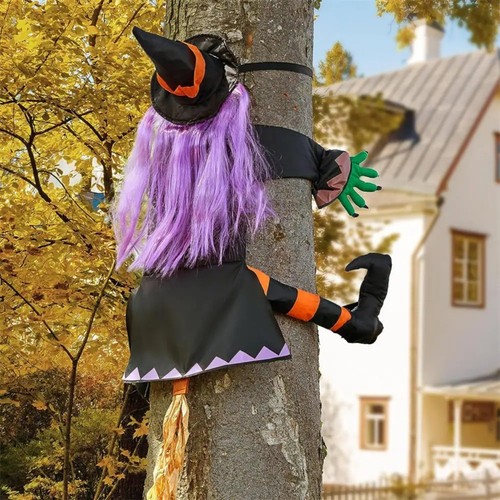 Halloween crashing witch into - halloween,