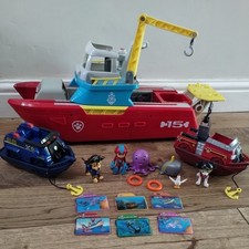 Paw Patrol Large Sea Patroller Boat With Extra Vehicles & Figures Bundle