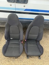 MAZDA MX5 MK2 PAIR BLACK CLOTH VELOUR HIGH BACK SEATS KIT CAR VAN CAMPER