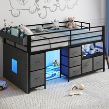 Twin Low Loft Bed with 7